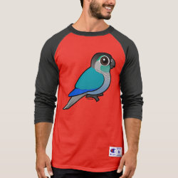 Turquoise Green-cheeked Conure Men's Champion Raglan 3/4 Sleeve Shirt