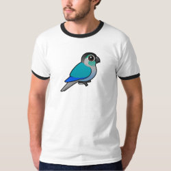 Turquoise Green-cheeked Conure Men's Basic Ringer T-Shirt