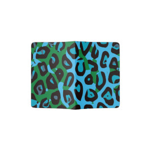Turquoise Green Cheetah Abstract Passport Holder