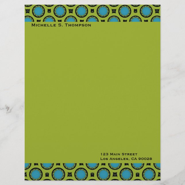 turquoise green circles letterhead (Front)