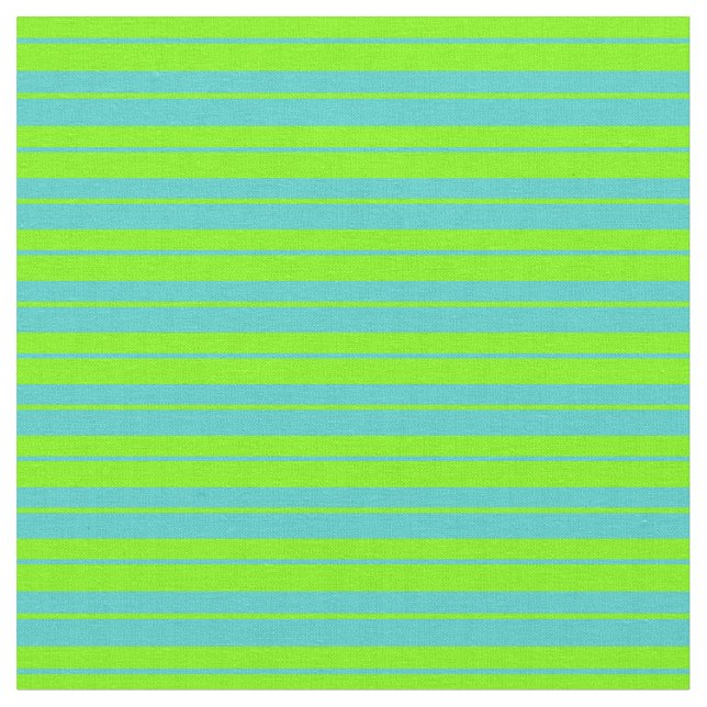 Turquoise & Green Colored Pattern Fabric (Close Up)