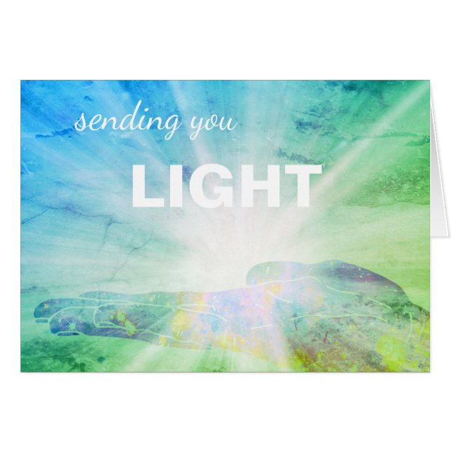 *~* Turquoise & Green Healing Energy Sending Light Cards (Front Horizontal)
