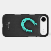 Turquoise Green Horseshoe Case-Mate iPhone Case (Back (Horizontal))