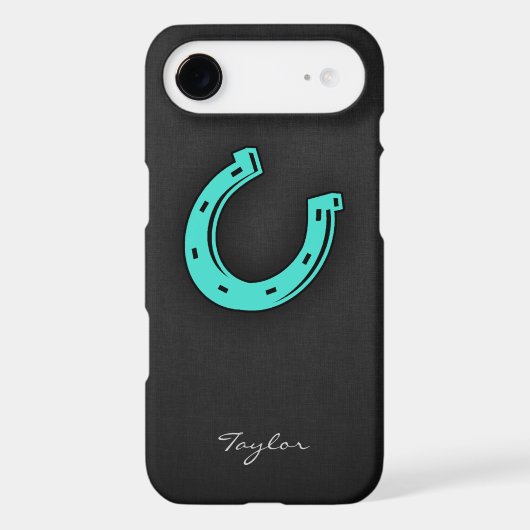 Turquoise Green Horseshoe Case-Mate iPhone Case (Back)