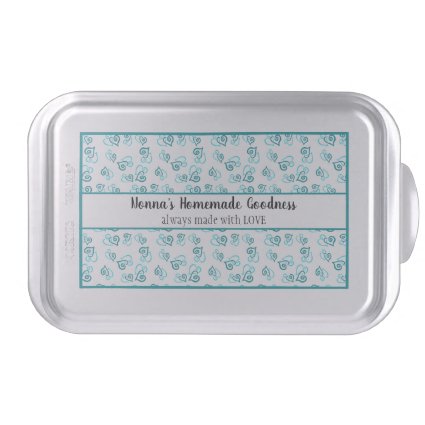 Turquoise Green Link Heart Pattern Custom Message 