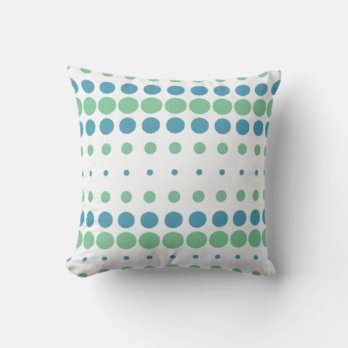 Turquoise Green Modern Geometric Design  Throw Pillow