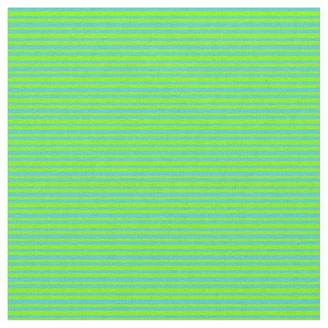 Turquoise & Green Pattern Fabric (Close Up)