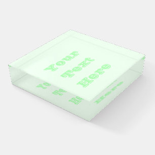 Turquoise Green Soft Pale White Pastel Solid Color Paperweight