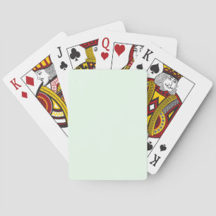 Turquoise Green Soft Pale White Pastel Solid Color Poker Cards