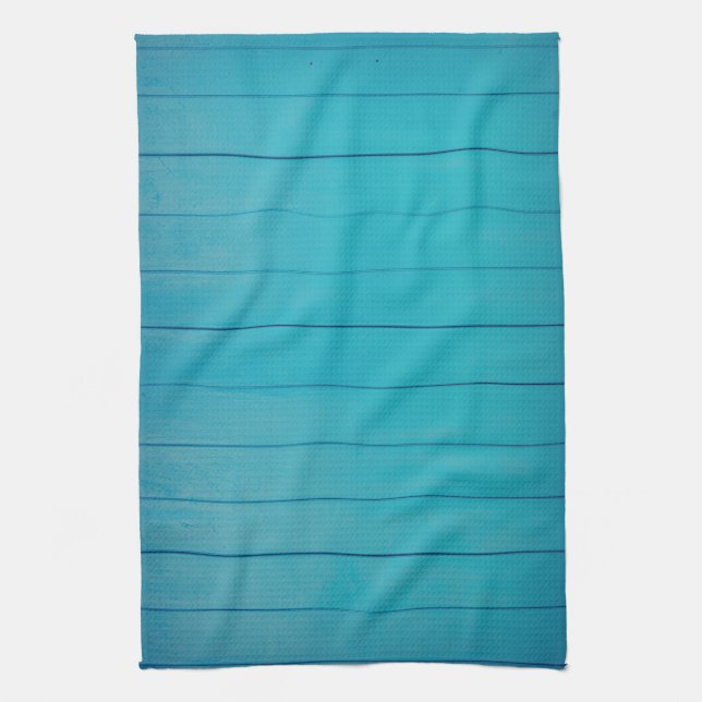 Turquoise green textured painted wall pattern kitchen towel (Vertical)