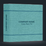 Turquoise Green Tones Linen Burlap Fabric Look 3 Ring Binder<br><div class="desc">Elevate your professional image with our sophisticated turquoise-green burlap fabric texture binder. The perfect canvas for showcasing your brand identity, you can customize the text to align with your unique aesthetic. You can request any linen colors to perfectly complement your brand palette. (Please note: Images depict burlap fabric, not actual...</div>
