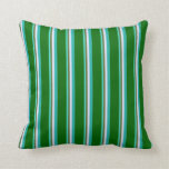 [ Thumbnail: Turquoise, Greens, Lavender, Dark Green Pillow ]