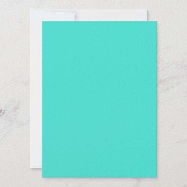 Turquoise Greeting Card for Personal Messages (Front)