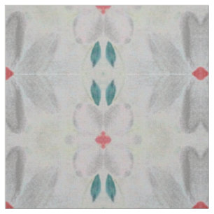 Turquoise Grey And Red Fabric