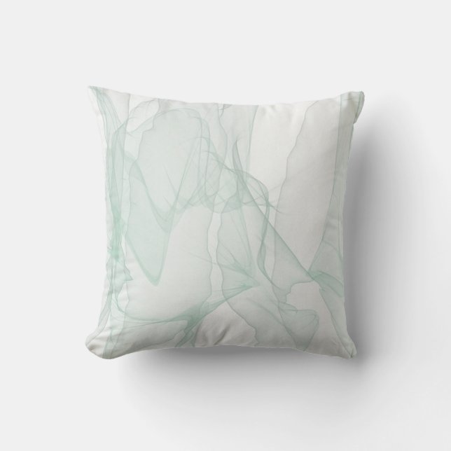 Turquoise & Grey Marble Accent Pillow (Front)
