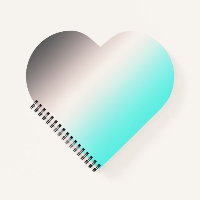 Turquoise grey Ombre Notebook (Front)