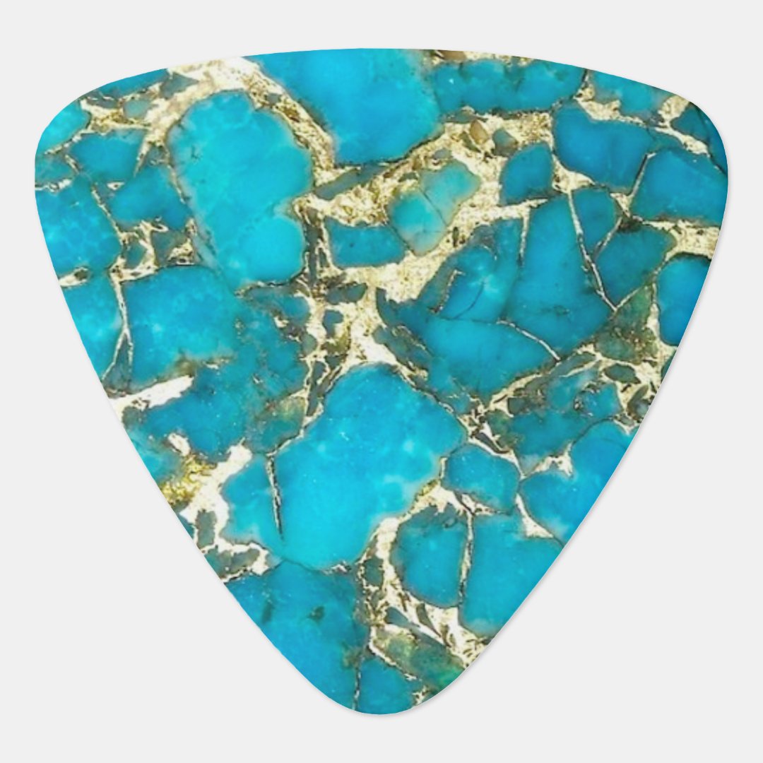 "Turquoise Guitar Pick" Guitar Pick Zazzle