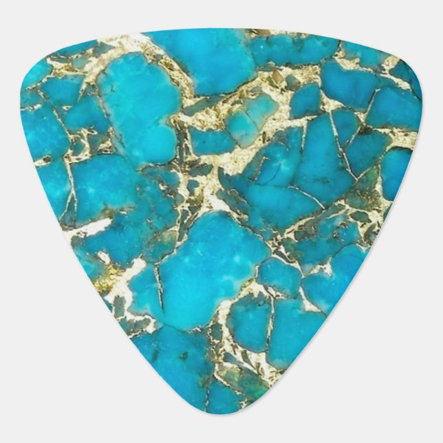 "Turquoise Guitar Pick" Pick (Front)