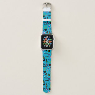 Turquoise Halloween Pattern Apple Watch Band