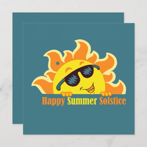 Turquoise happy summer solstice 2024 card