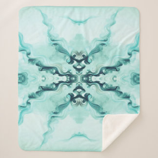 Turquoise Harmony – Artistic Duvet Cover Sherpa Blanket