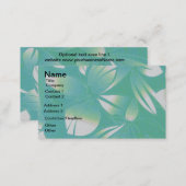 Turquoise Hawaiian Floral Print Business Card (Front/Back)