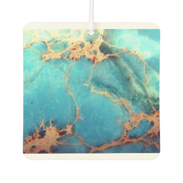 Turquoise Heart Air Freshener (Front)