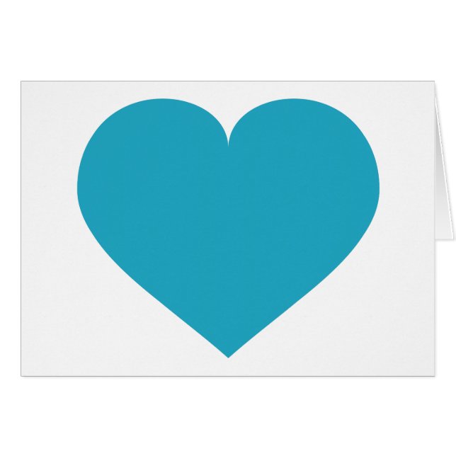 Turquoise Heart Cards (Front Horizontal)