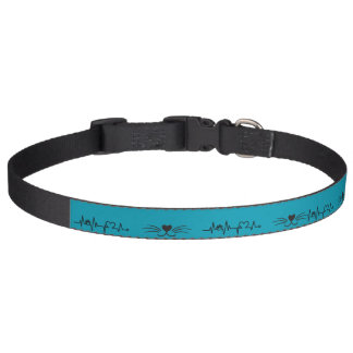 "Turquoise Heartbeat Pet Collar" Collar
