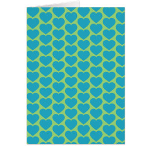 Turquoise hearts cards