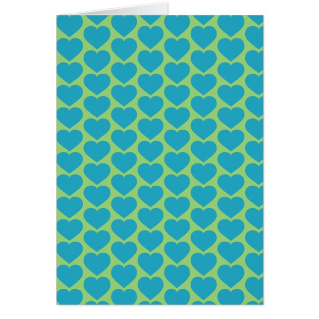 Turquoise hearts cards (Front)
