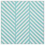 Turquoise Herringbone Large Scale Fabric