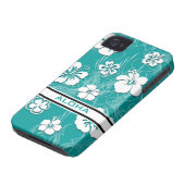 Turquoise Hibiscus Case-Mate ID™ Apple 4/4S Cover (Bottom)