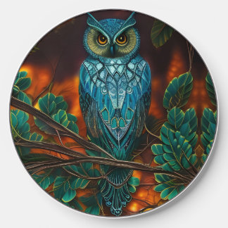 Turquoise Horned Owl Wireless Charger