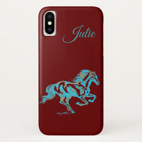Turquoise Horse iPhone X Case
