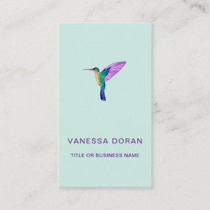 Turquoise Hummingbird  Business Card
