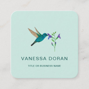 Turquoise Hummingbird  Business Card