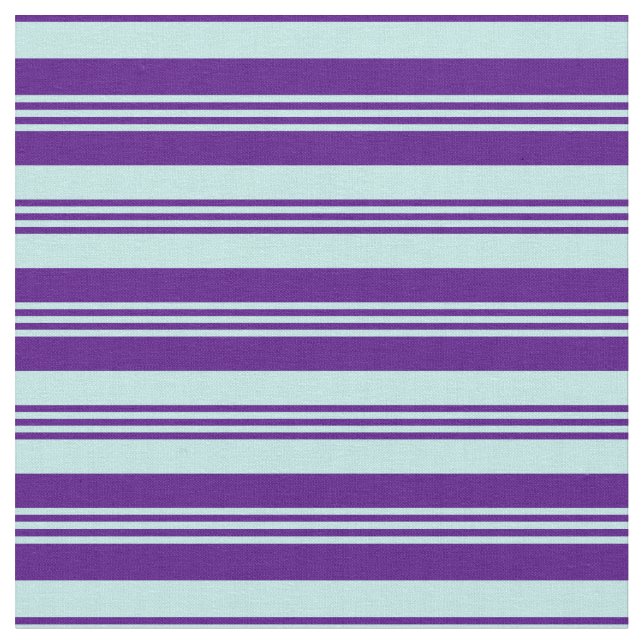 Turquoise & Indigo Colored Lines Fabric (Close Up)