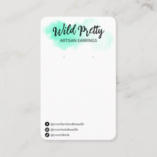 Turquoise Ink Earring Display Cards