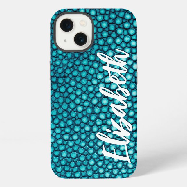Turquoise Iphone Case (Back)