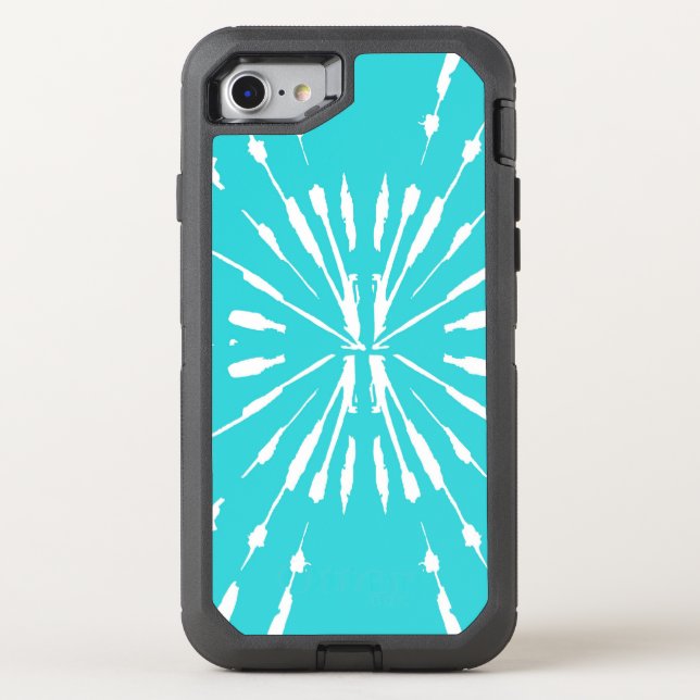 Turquoise iPhone Case Otter Box iPhone Case (Back)