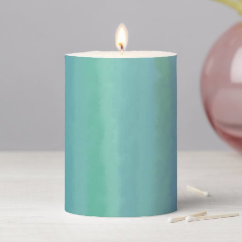 Turquoise Is My Favorite Color Pillar Candle