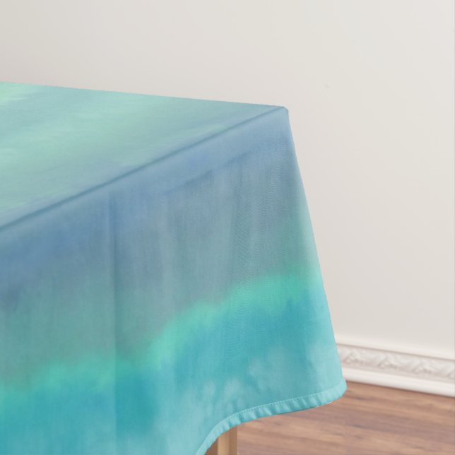 Turquoise Is My Favorite Color Tablecloth (In Situ)