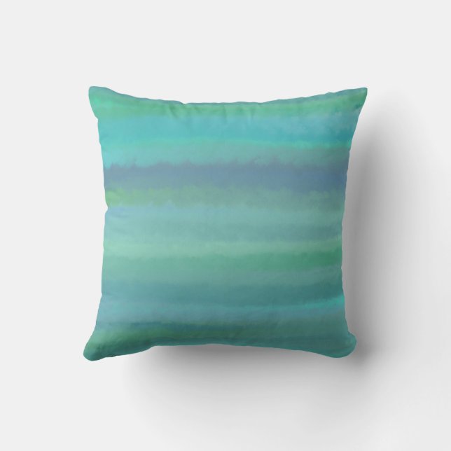 Turquoise Is My Favorite Color Throw Pillow (Back)