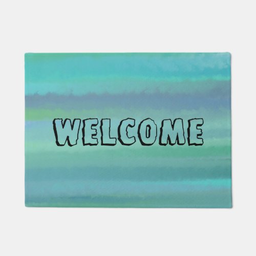 Turquoise Is My Favorite Color Welcome Doormat