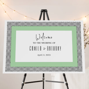Turquoise Islamic Geometric Border Wedding Foam Board