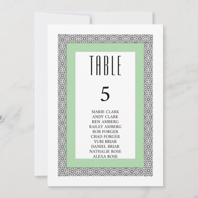 Turquoise Islamic Geometric Border Wedding Invitation (Front)