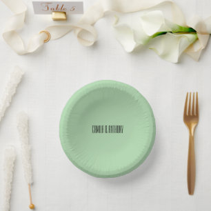 Turquoise Islamic Geometric Border Wedding Paper Bowls