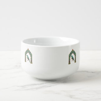 Turquoise Jewel Bird | Persian-Inspired Soup Mug