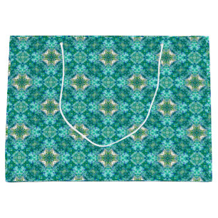 Turquoise Kaleidoscope Pattern Gift Bag